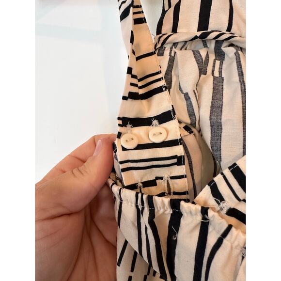 Anthropologie Somerset Black and White Tiered Maxi Halter Sundress Size XS - Picture 10 of 11